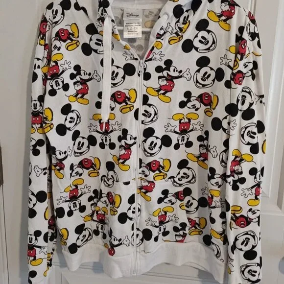 women Junior Disney Hooded shacket Zip Up size Large 11-13 - Picture 2 of 6
